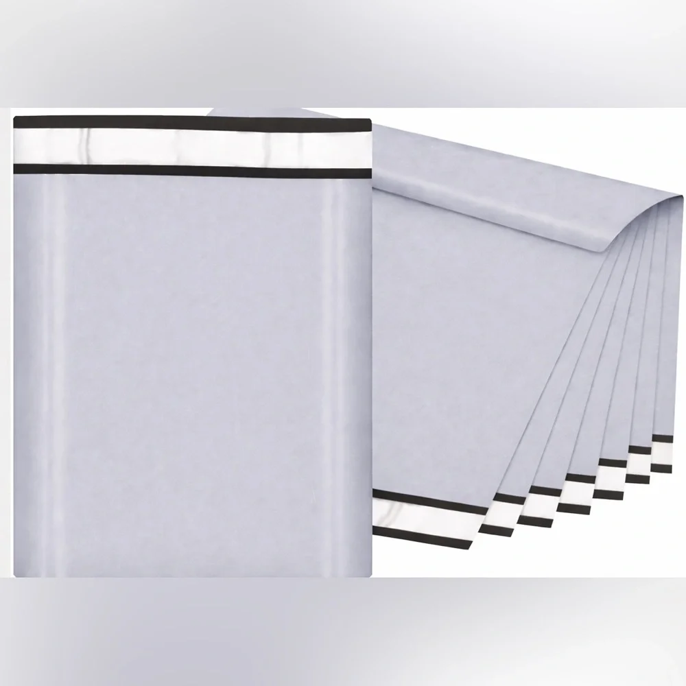 Set of 20 Light Gray Blue Poly Mailers 19x24 Large Shipping Bags Self Seal New